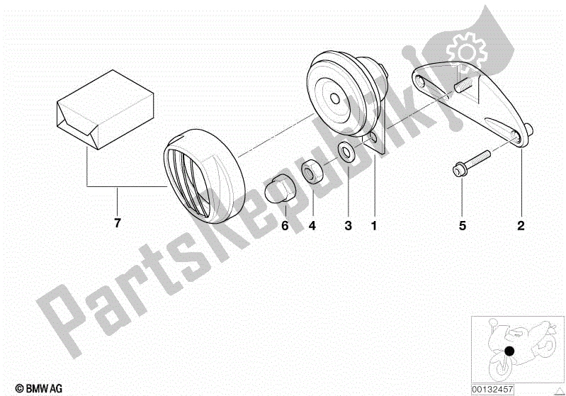 Todas las partes para Cuerno de BMW R 1200C Indep  59C3 2000 - 2003