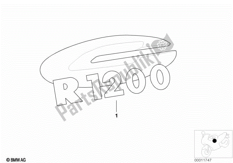 Todas las partes para Etiqueta de BMW R 1200C Indep  59C3 2000 - 2003