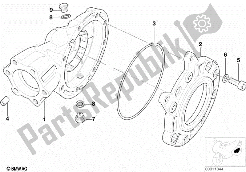 All parts for the Rear-axle-drive Parts of the BMW R 1200C Indep  59C3 2000 - 2003