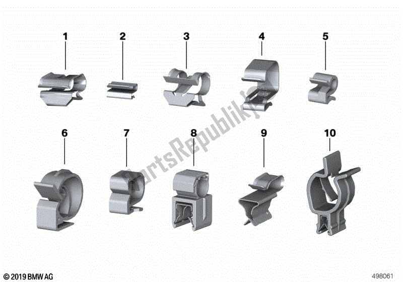 Todas las partes para Clips De Retención, Clips De Línea de BMW R 1200C Indep  59C3 2000 - 2003