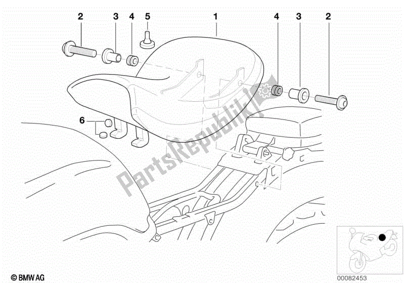 Tutte le parti per il Sella Del Cavaliere del BMW R 1200C Indep  59C3 2000 - 2003