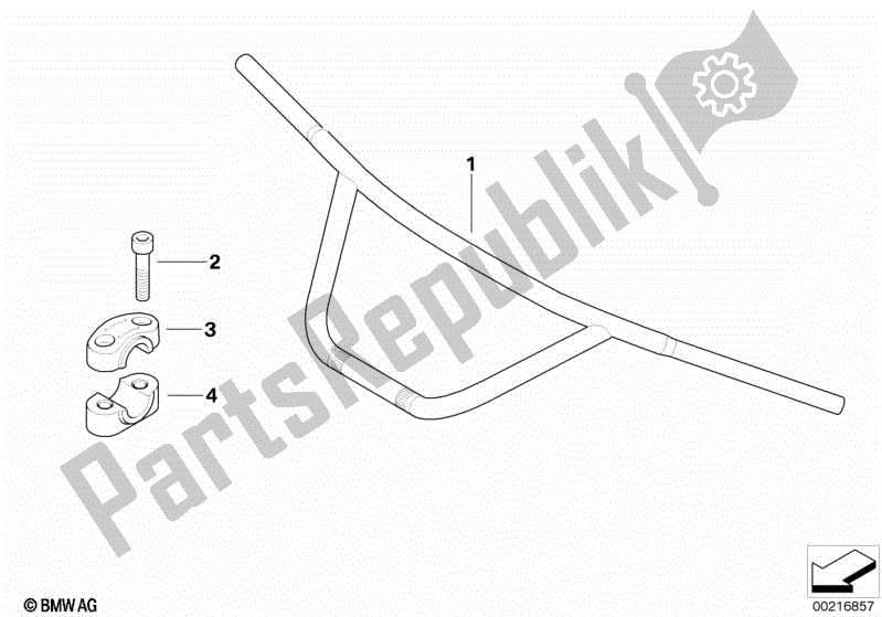 Todas las partes para Manillares Anchos de BMW R 1200C Indep  59C3 2000 - 2003