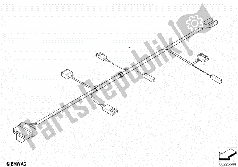 Todas las partes para Arnés De Cableado F Puños Calefactables Del Manillar de BMW R 1200C Indep  59C3 2000 - 2003