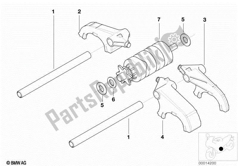 Toutes les pièces pour le Composants De Changement De Vitesse De Transmission à 6 Vitesses du BMW R 1200C Indep  59C3 2004