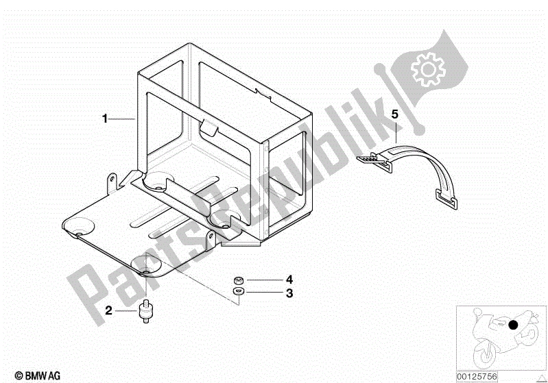 Toutes les pièces pour le Plateau De Batterie du BMW R 1200C Indep  59C3 2004