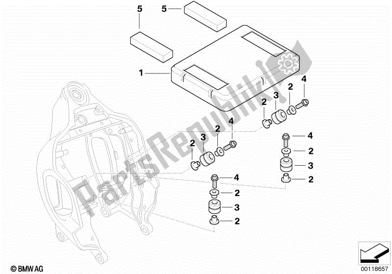 Todas las partes para Tapa, Caja Eléctrica / Piezas De Fijación de BMW R 1200C Indep  59C3 2004