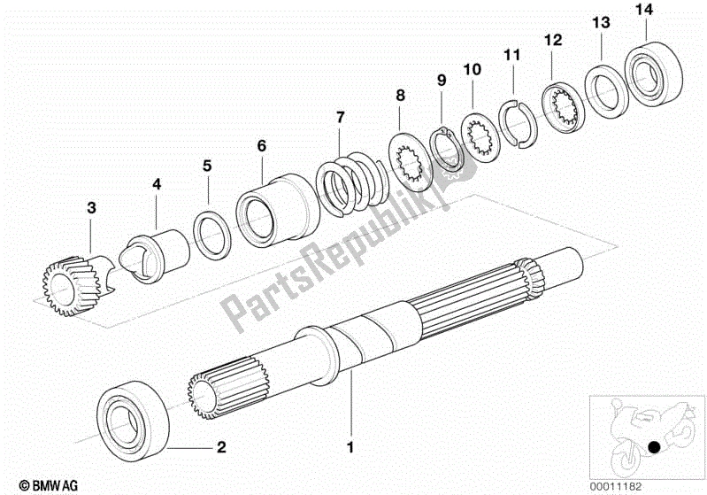 Toutes les pièces pour le Arbre De Transmission du BMW R 1200C Indep  59C3 2004