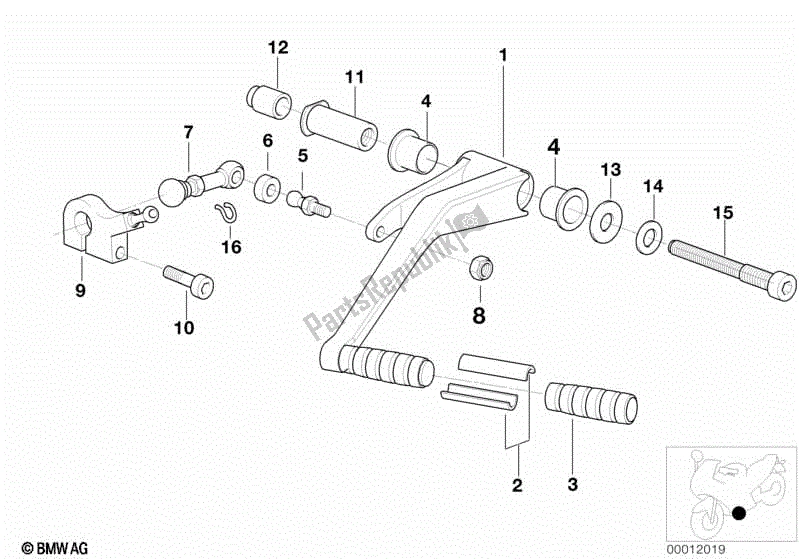 Toutes les pièces pour le Pièces De Changement De Vitesse Externes / Levier De Changement De Vitesse du BMW R 1200C Indep  59C3 2004