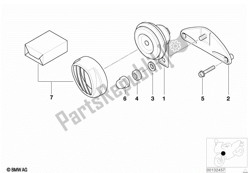 Todas las partes para Cuerno de BMW R 1200C Indep  59C3 2004