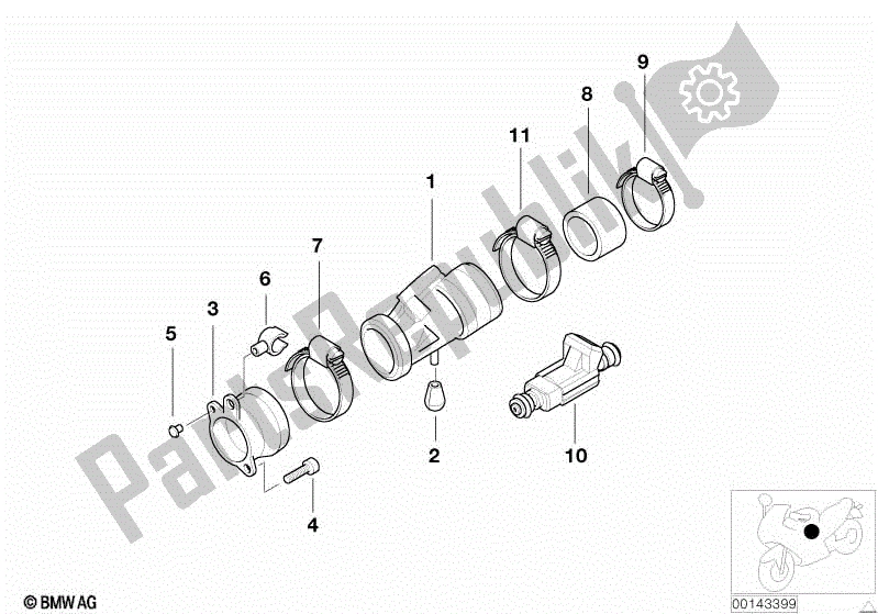 Toutes les pièces pour le Support De Buse D'injection du BMW R 1200C Indep  59C3 2004