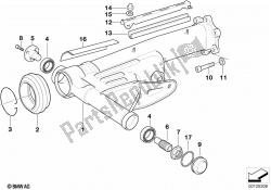 brazo basculante de la rueda trasera