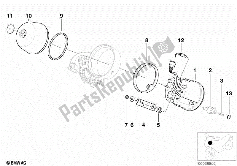 Todas las partes para Velocímetro de BMW R 1200C Indep  59C3 2004