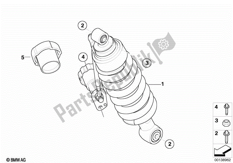 Todas las partes para Puntal De Resorte, Trasero de BMW R 1200C Indep  59C3 2004