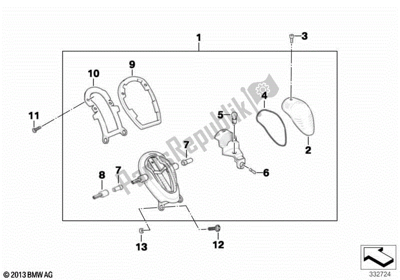 Todas las partes para Luz Trasera Sin Soporte Para Matrícula de BMW R 1200C Indep  59C3 2004