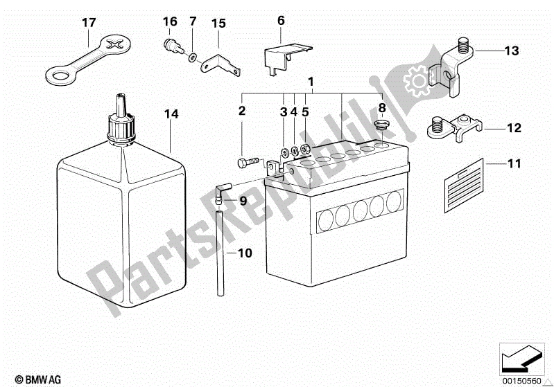 Todas las partes para Batería de BMW R 1200 CL K 30 2002 - 2004