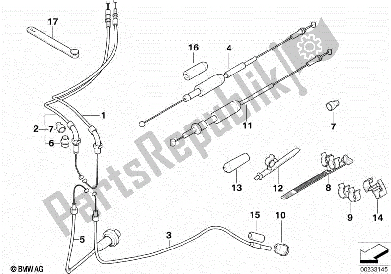 Alle onderdelen voor de Bowden Kabels van de BMW R 1200 CL K 30 2002 - 2004