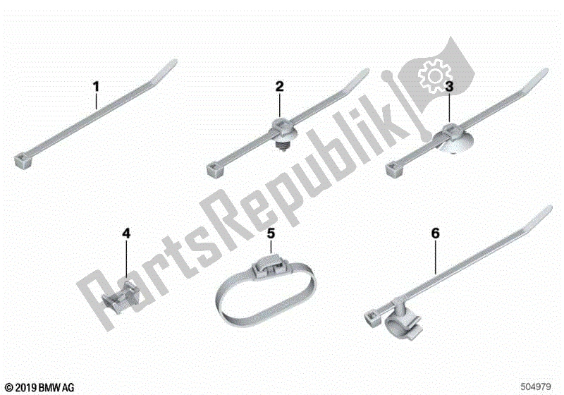 Alle onderdelen voor de Kabelbinder, Kabelbinder Met Beugel van de BMW R 1200 CL K 30 2002 - 2004