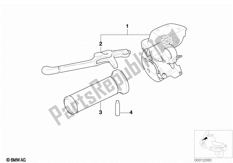 Alle onderdelen voor de Koppelingsbediening van de BMW R 1200 CL K 30 2002 - 2004