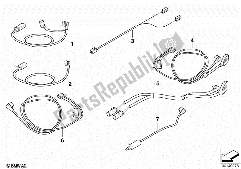 All parts for the Connect. Cable For Navigation System of the BMW R 1200 CL K 30 2002 - 2004