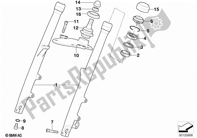 Todas las partes para Deslizador De Horquilla / Puente De Horquilla Inferior de BMW R 1200 CL K 30 2002 - 2004