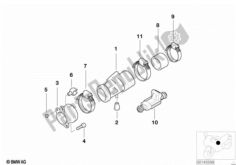 Todas las partes para Soporte De Boquilla De Inyección de BMW R 1200 CL K 30 2002 - 2004