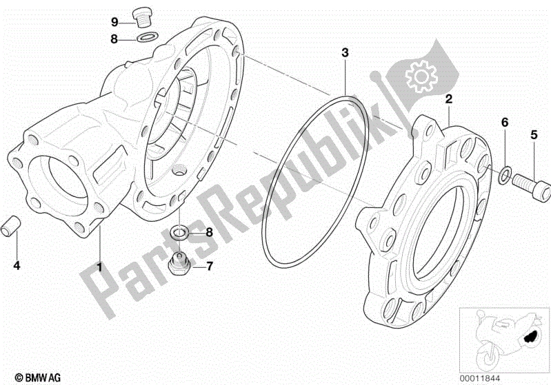 Toutes les pièces pour le Pièces D'entraînement De L'essieu Arrière du BMW R 1200 CL K 30 2002 - 2004