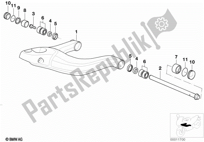 Todas las partes para Brazo De Remolque de BMW R 1200 CL K 30 2002 - 2004