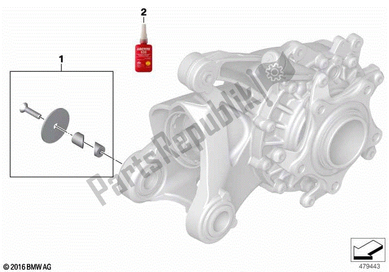 Todas las partes para Cubierta De Montaje De Transmisión Angular Mecanizada de BMW R 1200 GS K 25 2004 - 2007