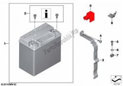 batteria con staffa