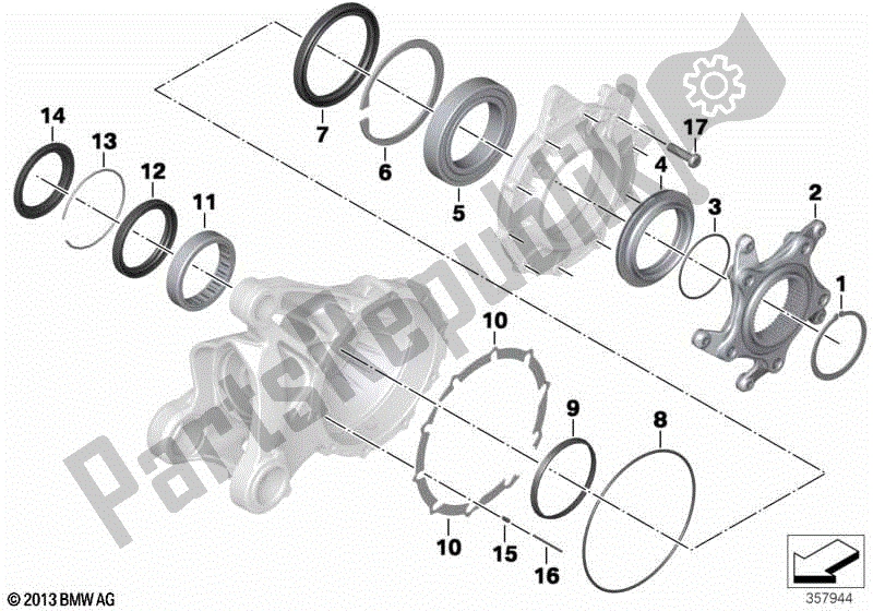 Todas las partes para Cojinetes, Corona, Abs Integral 1 de BMW R 1200 GS K 25 2004 - 2007