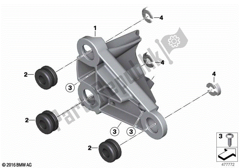 Todas las partes para Soporte F Grupo De Instrumentos de BMW R 1200 GS K 25 2004 - 2007