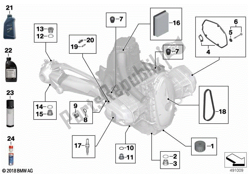 Todas las partes para Aceite De Motor / Servicio De Mantenimiento de BMW R 1200 GS K 25 2004 - 2007