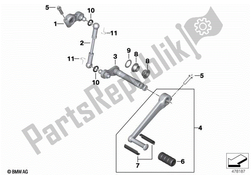 Todas las partes para Piezas De Cambio De Marchas Externas / Palanca De Cambio de BMW R 1200 GS K 25 2004 - 2007