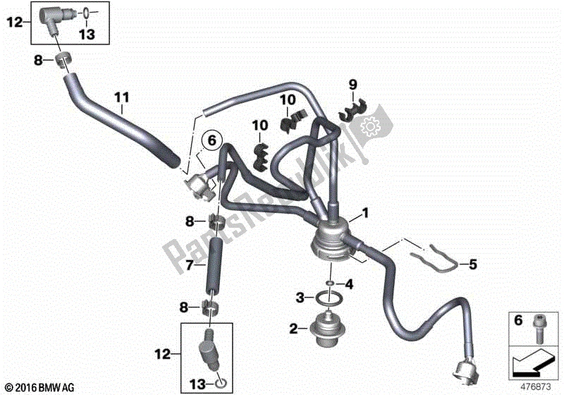 Todas las partes para Distribuidor De Combustible / Regulador De Presión de BMW R 1200 GS K 25 2004 - 2007