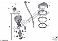 bomba de combustível e sensor de nível de combustível