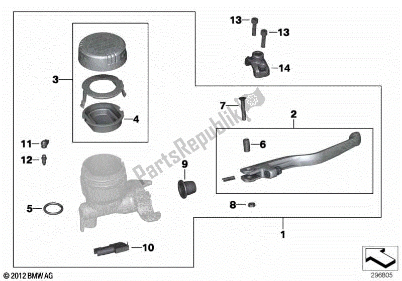 Todas las partes para Palanca De Freno De Mano de BMW R 1200 GS K 25 2004 - 2007