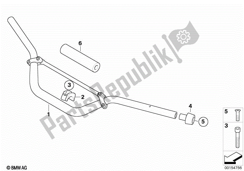 Todas las partes para Manillar Con Tirante de BMW R 1200 GS K 25 2004 - 2007