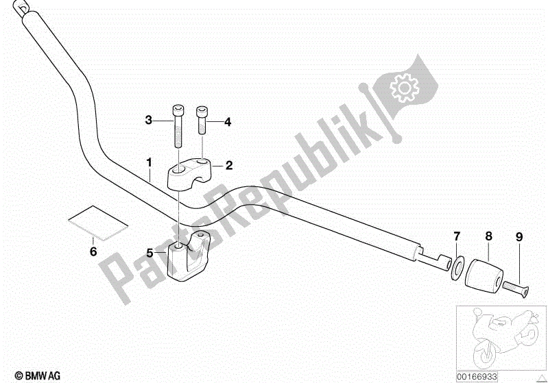 Todas las partes para Manillar de BMW R 1200 GS K 25 2004 - 2007