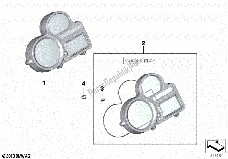 Todas las partes para Combinación De Instrumentos de BMW R 1200 GS K 25 2004 - 2007