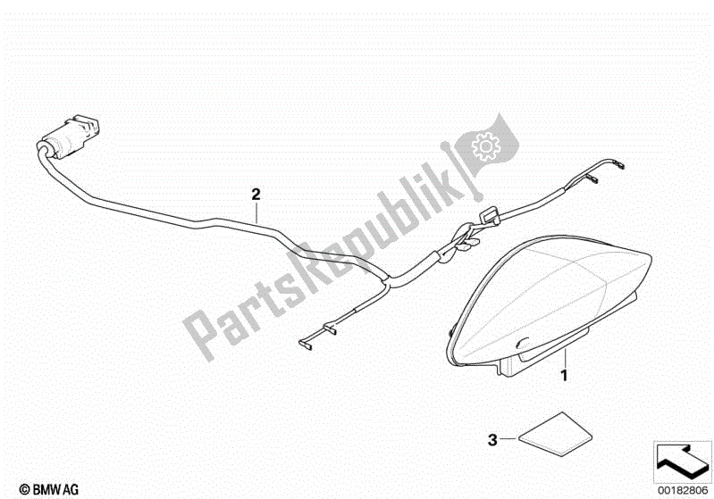 Alle onderdelen voor de Led Achterlicht van de BMW R 1200 GS K 25 2004 - 2007