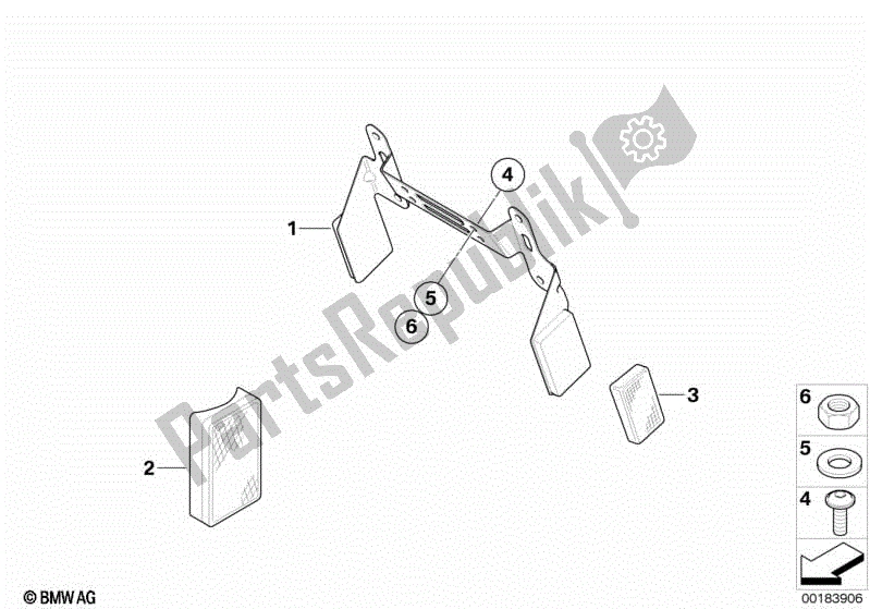 Todas las partes para Soporte De Matrícula Nosotros / Reflectores de BMW R 1200 GS K 25 2004 - 2007