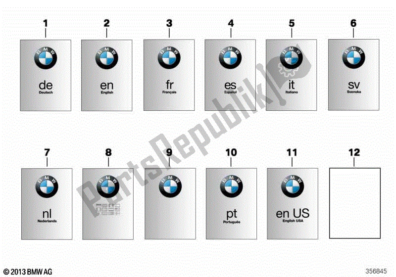 Todas las partes para Manual Del Propietario de BMW R 1200 GS K 25 2004 - 2007