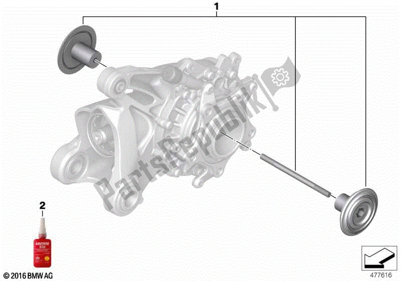 Todas las partes para Panel De La Cubierta Del Eje Trasero Mecanizado de BMW R 1200 GS K 25 2004 - 2007