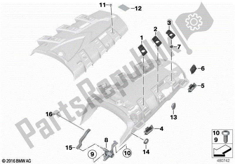 Todas las partes para Parte Trasera Del Portador de BMW R 1200 GS K 25 2004 - 2007