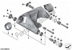 Rear wheel swinging arm