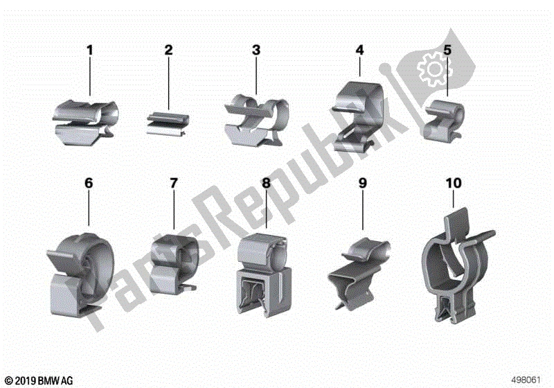 Toutes les pièces pour le Clips De Rétention, Clips De Ligne du BMW R 1200 GS K 25 2004 - 2007