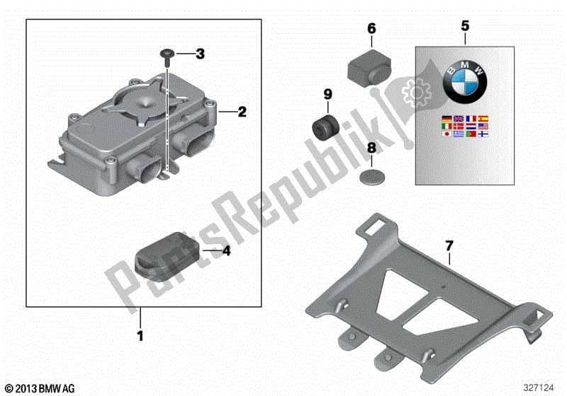 Todas las partes para Sistema De Alarma Antirrobo Modernizado de BMW R 1200 GS K 25 2004 - 2007