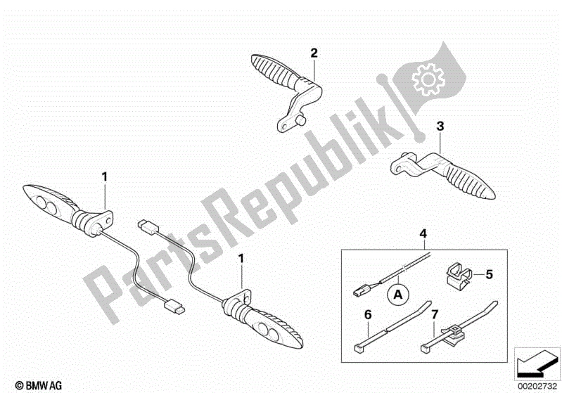 Todas las partes para Kit De Reequipamiento, Intermitente Led de BMW R 1200 GS K 25 2004 - 2007