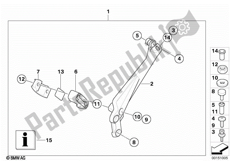 Alle onderdelen voor de Set Kofferhouder van de BMW R 1200 GS K 25 2004 - 2007