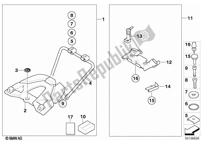 Todas las partes para Set, Portaequipajes Superior, Variable de BMW R 1200 GS K 25 2004 - 2007